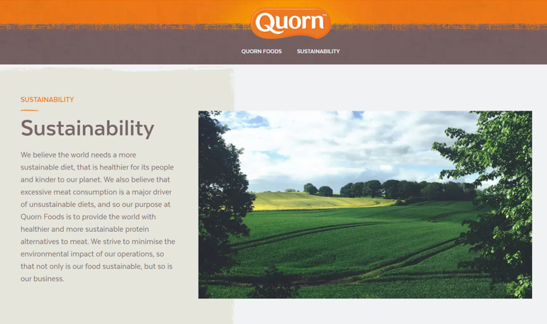 quorn environmentally friendly company