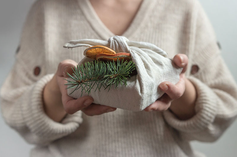 How to Be Sustainable During the Holidays 1 eco friendly wrapping paper