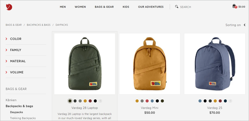 fjallraven eco friendly backpacks