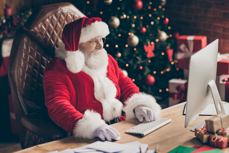 How to Be Sustainable During the Holidays 2 santa virtual