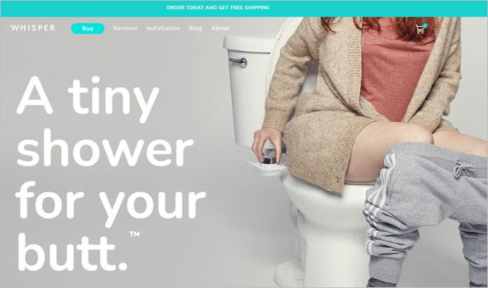 whisper toilet paper alternative