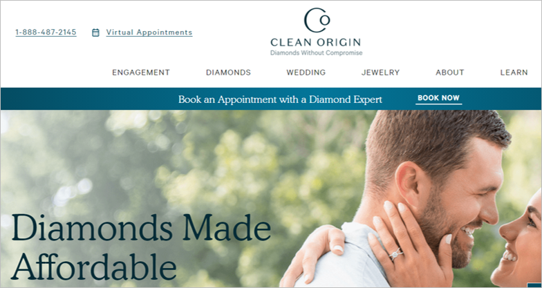 clean origin sustainable engagement rings