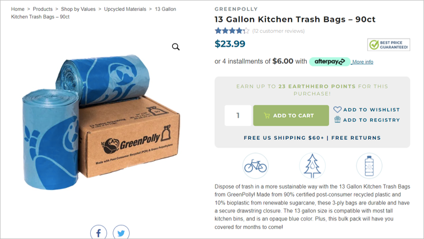 greenpolly eco-friendly trash bags