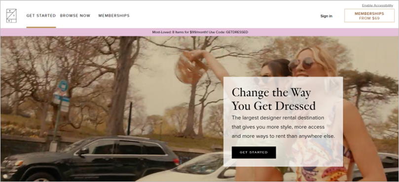 rent the runway sustainable clothing rental