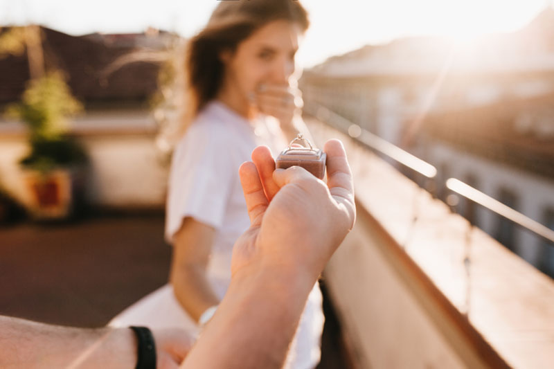 Environmental shop engagement rings
