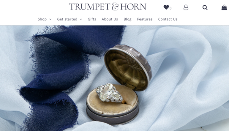 trumpet horn sustainable engagement rings